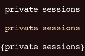 Private Sessions
